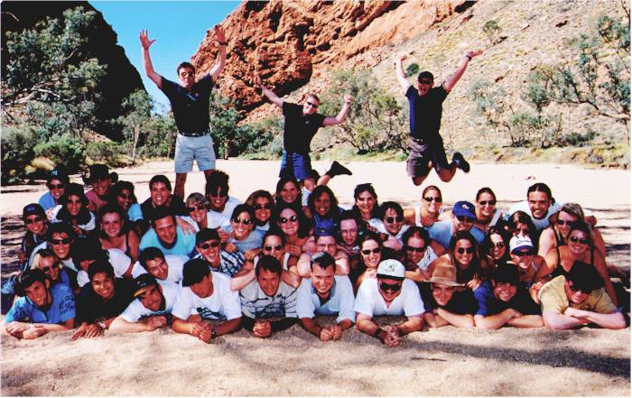 Rock Group piled up in the Outback